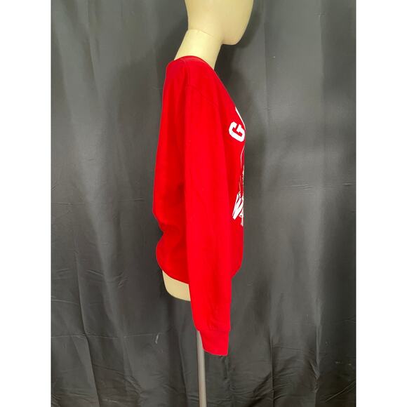 Funny Red Christmas Santa Sweatshirt, Gansta Wrapper, Festive Holiday Attire - Picture 5 of 6